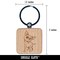 Suspicious Chihuahua Dog Engraved Wood Square Keychain Tag Charm